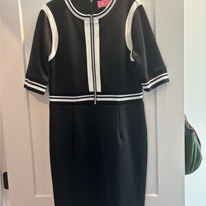 Elegant Black and White Dress - LDT